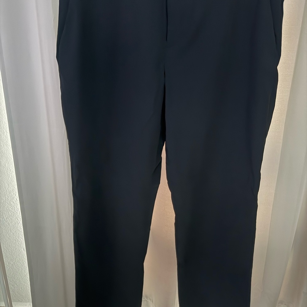 Perry Ellis Black Mesh-Lined Trousers